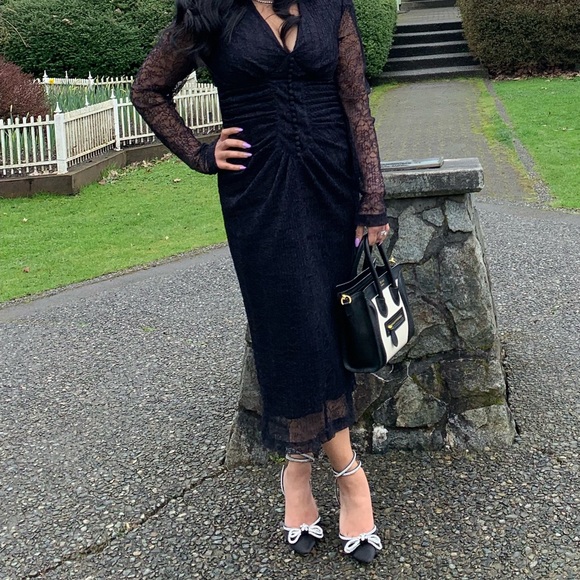 ROTATE by Birger Christensen “Heather” black lace dress. Size 6 - Picture 3 of 3